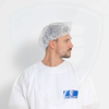Cappuccio Bouffant monouso in tessuto non tessuto bianco ecologico per i lavoratori